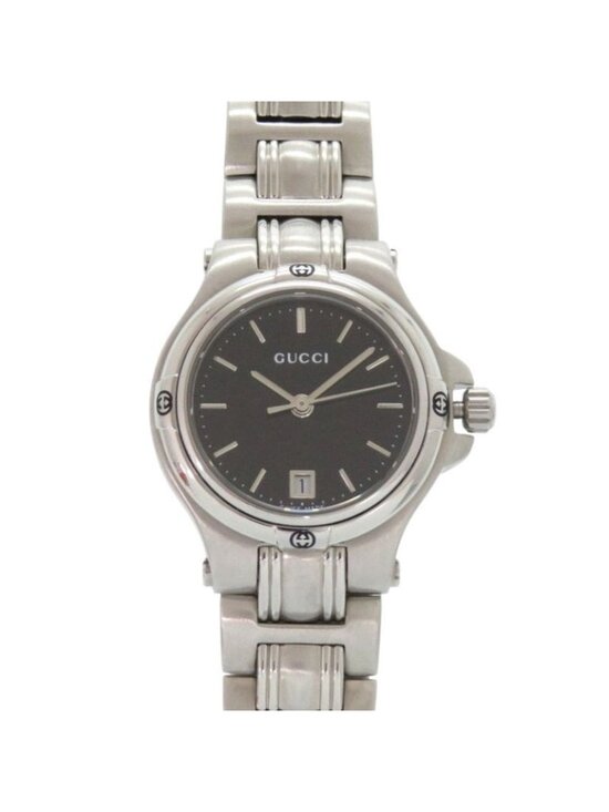 Gucci Black Dial SS Silver Quartz Watch main image 7